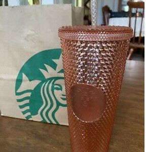 Starbucks Rose gold textured cup